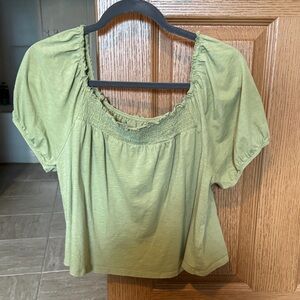 American Eagle Outfitters Light Green Blouse